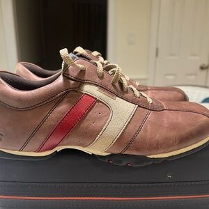 Vintage Skechers Bicycle Toe Oxford Leather Size 10 Rare Y2K Style